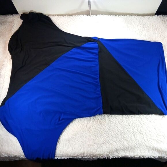 Enfocus Studio Two Toned Color-Block Midi Woman's 12. 80s Style. Lined - Picture 8 of 8